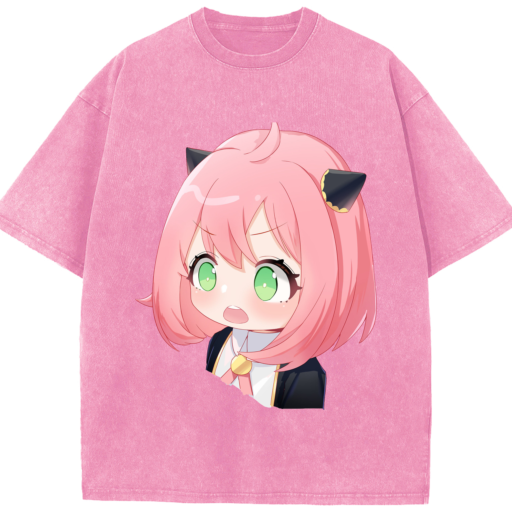 （画像用） SPY×FAMILY间谍家家酒 綿100% ヴィンテージ風 半袖Tシャツ（フロントプリント）
